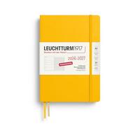 LEUCHTTURM1917 Weekly Calendar 2027 A5 with Notebook, Lined - Diary German, 18 Months July 2026 - December 2027, Sunflower, Hardcover, 210 x 145 mm, Week to View Left + Note Page Right