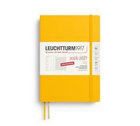LEUCHTTURM1917 Weekly Calendar 2027 A5 with Notebook, Lined - Diary German, 18 Months July 2026 - December 2027, Sunflower, Soft Cover, 210 x 145 mm, Week to View Left + Note Page Right