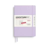 LEUCHTTURM1917 Weekly Calendar 2027 Medium (A5) with Notebook - Diary German, Lilac, January-December 2027, Weekly Overview Left + Note Page Right