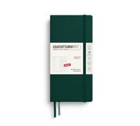 LEUCHTTURM1917 Weekly Planner 2027 Dotted Wallet (B6+ x A6) with Notebook - Diary English, Forest Green, Hard Cover, 125 x 190 mm + 90 x 150 mm, January-December, Weekly Overview + Note Page