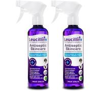Leucillin Natural Antiseptic Spray - Antibacterial Antifungal Antiviral for Dogs Cats All Animals Itchy Skin Minor Wound Care and Skin Health | 250ml (Pack of 2)