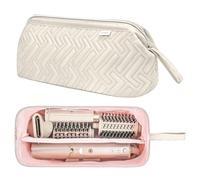 Leudes Hair Tools Travel Bag for Shark Flexstyle Carrying Case Portable Shark Hair Air Wrap Dryer Case Waterproof Dustproof Flat Curling Iron Travel Organizer (Beige)