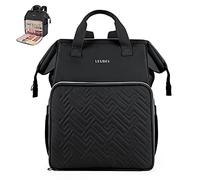 Leudes Knitting Bag Backpack, Yarn Storage Organizer Large Crochet Bag Tote Christmas Gift Yarn Holder Case for Carrying Projects, Knitting Needles, Crochet Hooks and Other Accessories (Black)