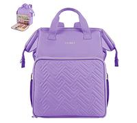 Leudes Knitting Bag Backpack, Yarn Storage Organizer Large Crochet Bag Tote Mother's Day Gift Yarn Holder Case for Carrying Projects, Knitting Needles, Crochet Hooks and Other Accessories (Purple)