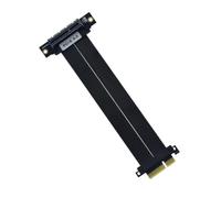 Leudgh PCIe Riser Cable Reversible 15cm HighSpeed Black | Reversible design with 15cm length for versatile PC builds and tidy cabling.
