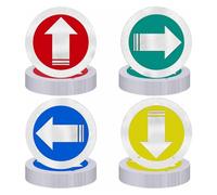 Leudgh Trail Markers Reflective Pack - 40pcs, 4 Colors, Easy Install | Ideal for hiking, camping, and driveway marking; signs install quickly with nails, providing reliable wayfinding.