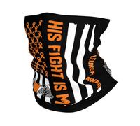 Leukemia Awareness His Fight Is My Fight-1 Half Face Scarf Unisex Neck Gaiter Uv Protection Neck Scarf For Women Running Workout 26X30CM
