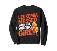 Leukemia Awareness Messed With the Wrong Girl Support Outfit Sweatshirt