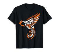 Leukemia Awareness Month Warrior Hummingbird Orange Ribbon T-Shirt