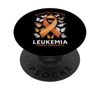 Leukemia Awareness We Fight Only Together Orange Ribbon PopSockets Adhesive PopGrip