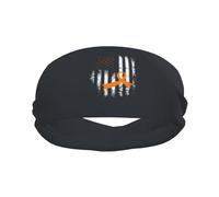 Leukemia Cancer Awareness America Flag Orange Ribbon Elevate Your Performance with Fashionable Sweatbands - Ideal for Any Activity!