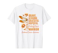 Leukemia Cancer Awareness Dragonfly Brave Strong Warrior Value Graphic T-Shirt
