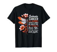 Leukemia Cancer Awareness Dragonfly Ribbon Leukemia Warrior Value Graphic T-Shirt