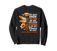 Leukemia Cancer Awareness Dragonfly Warrior Brave Strong Sweatshirt