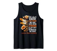 Leukemia Cancer Awareness Dragonfly Warrior Brave Strong Tank Top