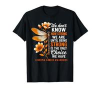 Leukemia Cancer Awareness Dragonfly Warrior Brave Strong Value Graphic T-Shirt