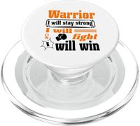 Leukemia Cancer Warrior I Will Stay Strong I Will Fight PopSockets PopGrip for MagSafe