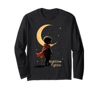 Leukemia Fighter Moon and Ribbon Hope at Night Long Sleeve T-Shirt