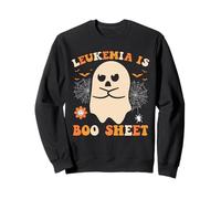 Leukemia Is Boo Sheet Funny Ghost Halloween Awareness Sweatshirt