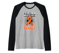 Leukemia Messed with The Wrong Family Raglan Baseball Tee