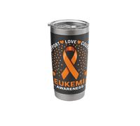 Leukemia Support Blood Cancer Leukemia Awareness Orange Stainless Steel Insulated Tumbler