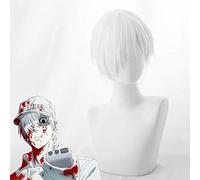 Leukocyte Anime Cells at Work Cosplay Wigs Heat Resistant Synthetic Hair Hataraku Saibou Wig White Blood Cell KUQX5737