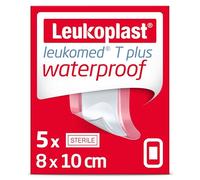 Leukomed T Plus - Sterile Wound Dressing - Waterproof and Breathable, First-aid Plasters - Ideal for Postoperative Care - Transparent - 8 cm x 10 cm - Box of 5