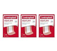Leukoplast Aqua Pro Dressing Plasters - Waterproof Extra-Thin Adhesive Wound Dressings - Ideal for Swimming/Bathing - Absorbant Padding - 10 PCs (x3 Pack)