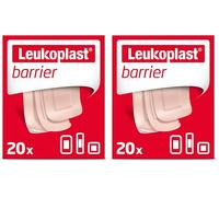 Leukoplast Barrier - Non-Sterile Wound Dressing Strips with Protective Barrier Against Bacteria and Dirt - Breathable and Waterproof, First-aid Plasters, 3 Assorted Sizes - Box of 20 (Pack of 2)