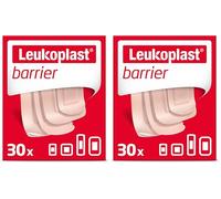 Leukoplast Barrier - Non-Sterile Wound Dressing Strips with Protective Barrier Against Bacteria and Dirt - Breathable and Waterproof, First-aid Plasters, 4 Assorted Sizes - Box of 30 (Pack of 2)