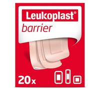 Leukoplast Barrier Wound Dressing - Waterproof Breathable First Aid Plasters for Cuts & Blisters on Fingers, Toes, Heels - 20 PCs, Tan