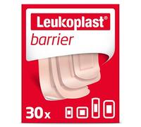 Leukoplast Barrier - Non-Sterile Wound Dressing Strips with Protective Barrier Against Bacteria and Dirt - Breathable and Waterproof, First-aid Plasters, 4 Assorted Sizes - Box of 30