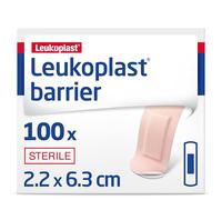Leukoplast Barrier - Waterproof and Dirt-Repellent Sterile Strip - Bacterial Barrier Which Helps to Prevent Wound Infection - Absorbent, Flexible and Conformable - Beige, 6.3 cm x 2.2 cm, Box of 100