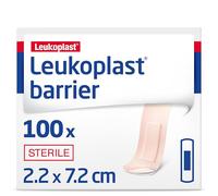 Leukoplast Barrier - Waterproof and Dirt-Repellent Sterile Strip - Bacterial Barrier Which Helps to Prevent Wound Infection - Absorbent, Flexible and Conformable - Beige, 7.2 cm x 2.2 cm, Box of 100