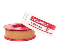 Leukoplast Classic Dressing Fixation Tape - High Adhesive Medical Tape to Fix Wound Dressings in Place - 1 x 5m x 1.25cm Tape Roll