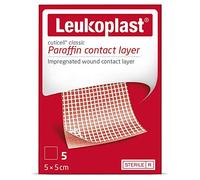Leukoplast Cuticell Classic Paraffin Contact Layer - Sterile Low Adhesive First Aid Dressing for Cuts & Wounds 5 PCs