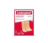 Leukoplast Elastic First Aid Plaster Strips - Flexible Adhesive Soft Absorbent Padded Fabric - Finger Cuts, Blisters & First Aid Accessory - 20 PCs