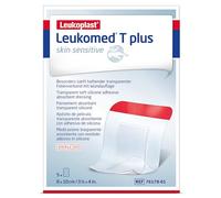 Leukoplast Leukomed T Plus Skin Sensitive Cerotto Medicazione 8 x 10 cm, 5 Pezzi