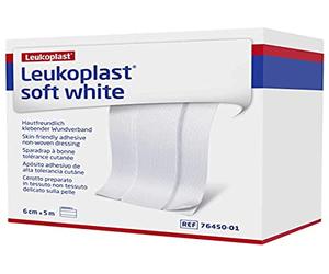 LEUKOPLAST Plasters Soft White 6 cm x 5 m, Black, Standard