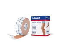 Leukotape K Kinesiology Tape for Muscle Support and Pain Relief, 2.5cm x 5m, Beige, 1 Roll