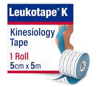 Leukotape K Kinesiology Tape for Muscle Support and Pain Relief - 5cm x 5m, Blue, 1 Roll