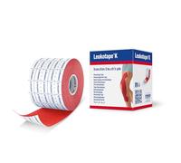 Leukotape K Kinesiology Tape - Water-Repellent, Skin-Friendly, Stays in Place for up to 9 Days - 2 in x 5 yds, Red, 1 Roll