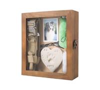 Leuyuee Paw Print Set Dog Photo Frame Pet Collar Keepsake Frame Pet Memorial Shadow Box with Clay Paw Print Impression Kit, Home Decoration for Pet Owners