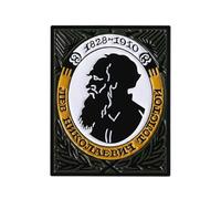 Lev Nikolayevich Tolstoy Enamel Pin Badge 3 x 2.5cm, 1828-1910 Portrait With Cyrillic Лев Николаевич Толстой, Russian Author Literary Lapel Pin Brooch For Jackets, Bags And Book Lovers