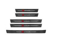 LEVABE Car Door Sill Protector Sticker for Citroen C4 Picasso 2016-2018,Carbon Fiber Threshold Edge Entry GuardStickers Door Steps Welcome Pedal Decorative Strips Threshold Scuff Plate Accessories
