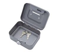 LEVABE Small Lock Box | Metal Cash Box with Key | Lockable Storage Money Box, Safe Money Saving Box Coin Storage Tin for Kids