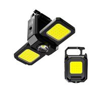 LEVADA PLUS COB Keychain Magnetic Work Lamp, 5 Light Modes, 90° Foldable, Rechargeable 1000 Lumens Flashlight with Bottle Opener For Camp, Outdoor, Fishing, Hiking and Gift (Pack of 1)