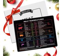 Levain & Co Meat Temp Magnet - Horizontal Chart for Beef, Poultry, Fish & Pork - Cooking Temperature Guide