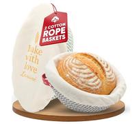 Levainé Oval & Round Bread Proving Baskets Set with Washable Liners & Covers - Cotton Rope Banneton Proofing Baskets for Dough Rising, Sourdough & Yeast Bread Baking at Home