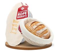 Levainé Oval & Round Bread Proving Baskets Set with Washable Liners & Covers - Cotton Rope Banneton Proofing Baskets for Dough Rising, Sourdough & Yeast Bread Baking at Home